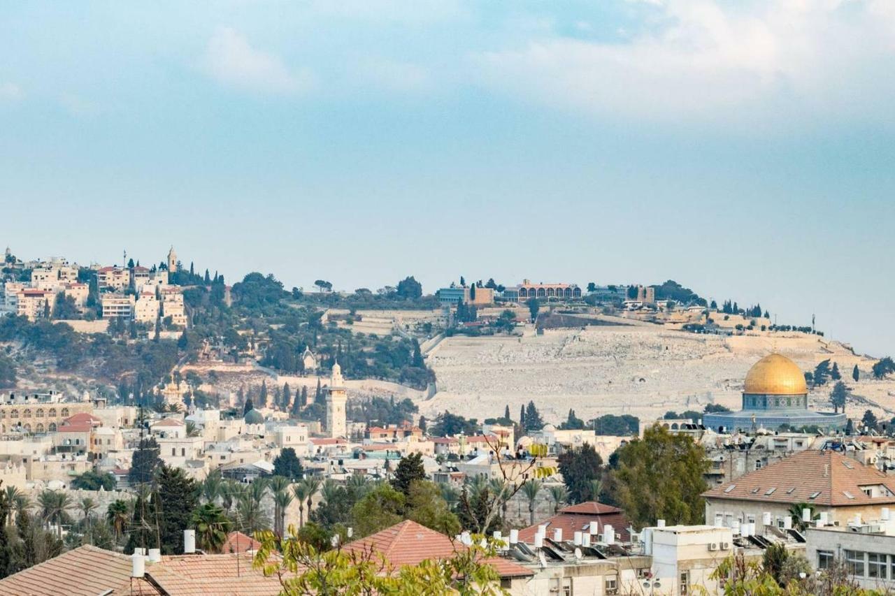 Luxury Three-Bedroom/Terrace Over Old City View Jerusalem Exteriör bild